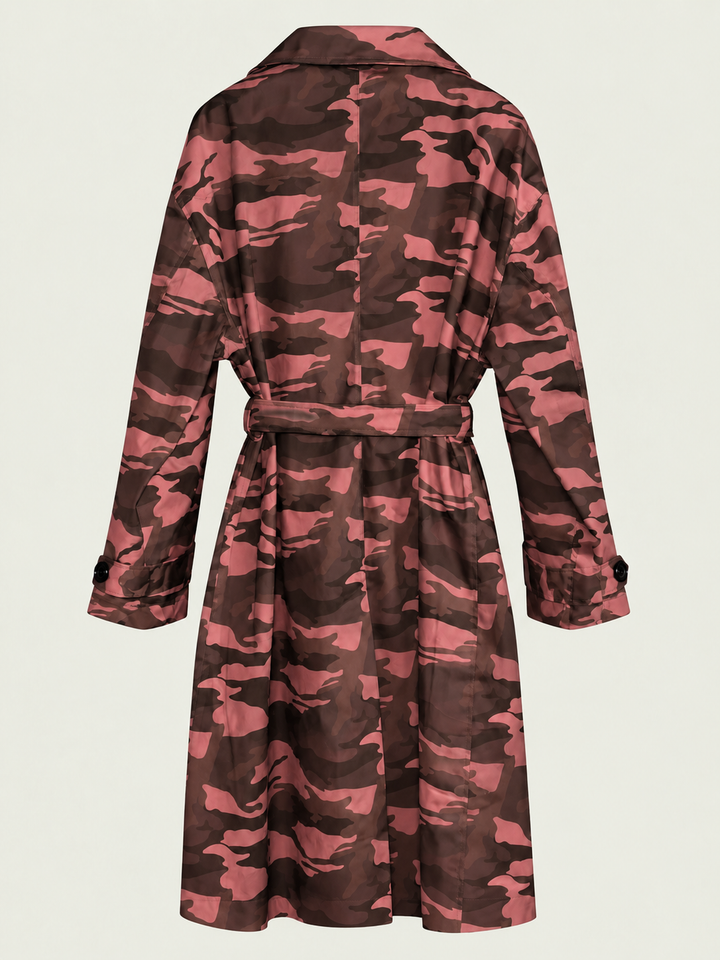 Camo Dusty Rose Trench