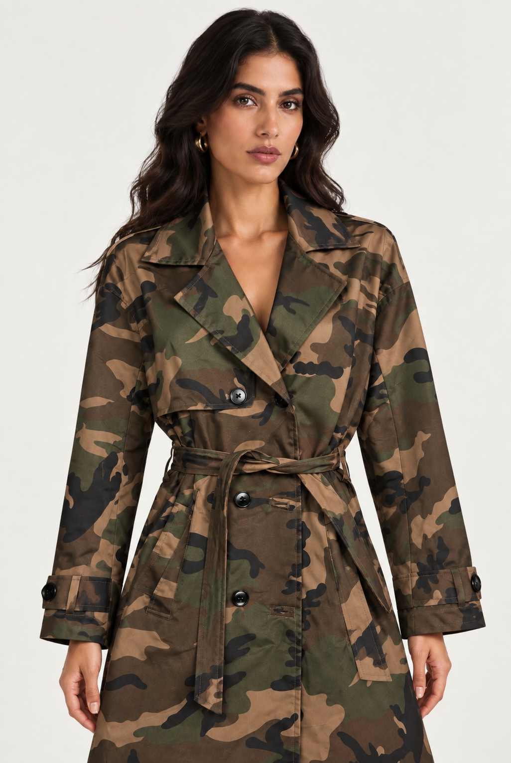 Camo Khaki Trench