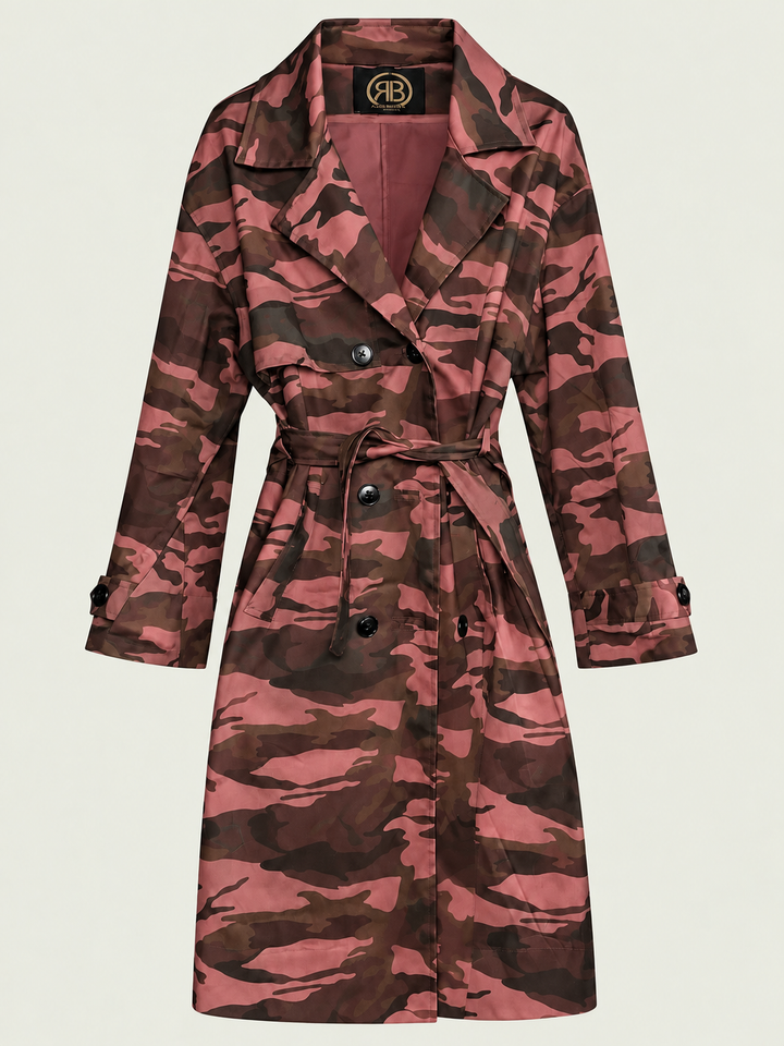 Camo Dusty Rose Trench