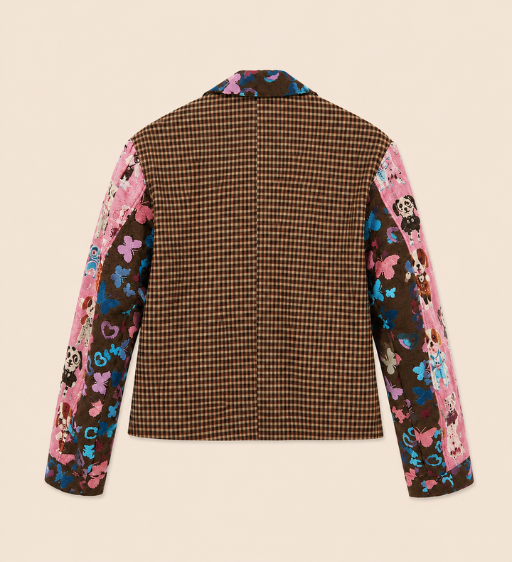 Sweetheart Butterfly Check Blazer
