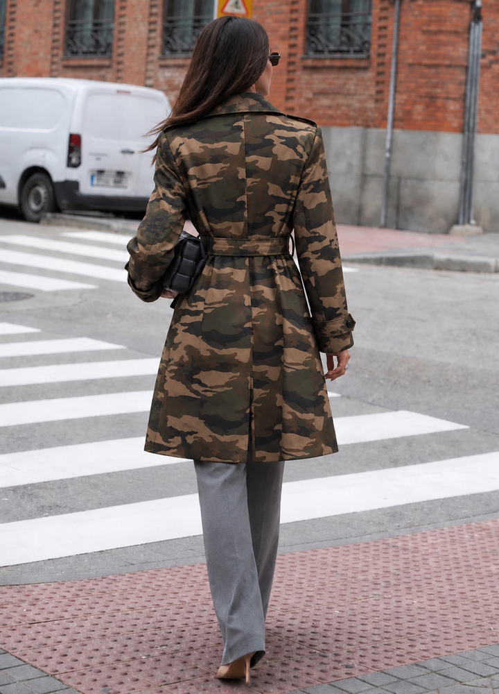 Camo Khaki Trench