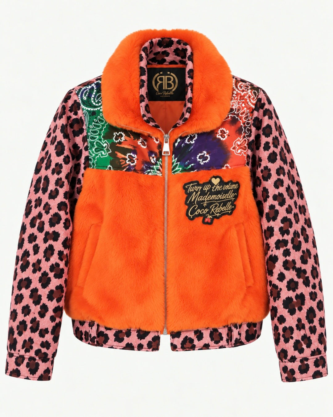 The Coco Paisley Pink Leopard Bomber