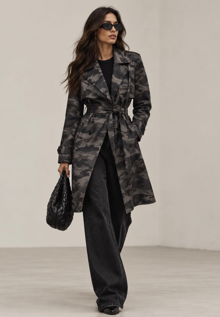 Camo Noir Trench